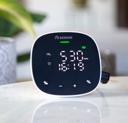 Renson Sense Go - CO2-Messgerät mit Temperatur- und Feuchtigkeitssensor