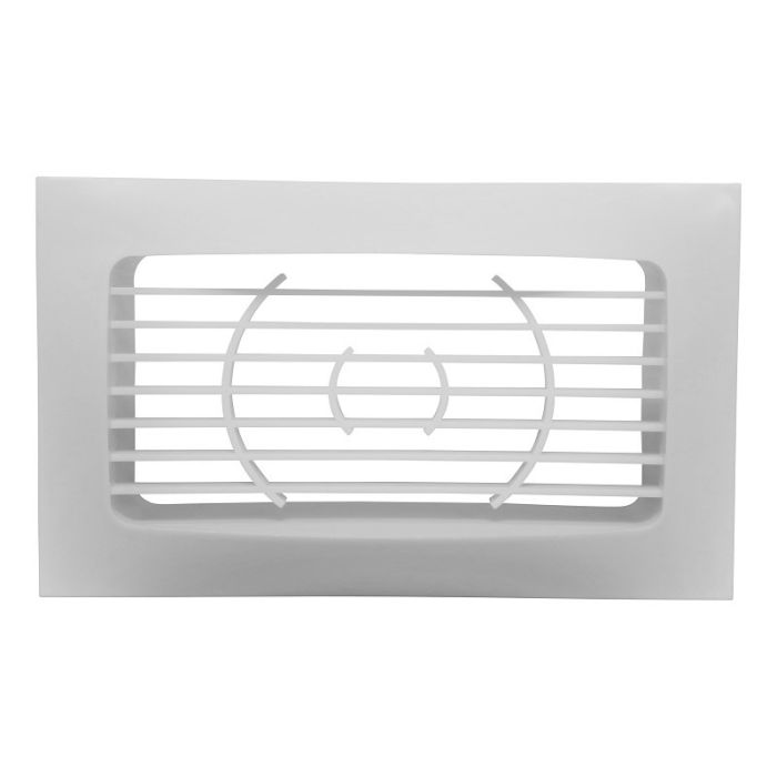 Abluft-/Zuluft-Gitter aus Kunststoff (für den Innengebrauch) 120 x 60 mm – WEISS
