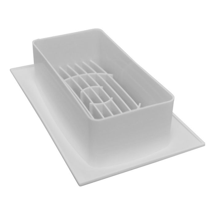Abluft-/Zuluft-Gitter aus Kunststoff (für den Innengebrauch) 110 x 55 mm – WEISS