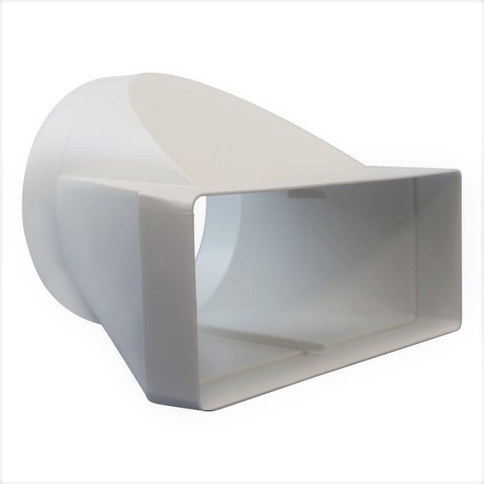 Kunststoff-Reduzierstück 220 x 90 mm auf Ø 150 mm – asymmetrisch