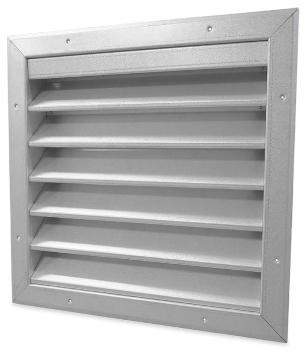 Außenwandgitter – große Luftvolumen – Stahl (verzinkt) – 400 x 400 mm (G74-4040V)