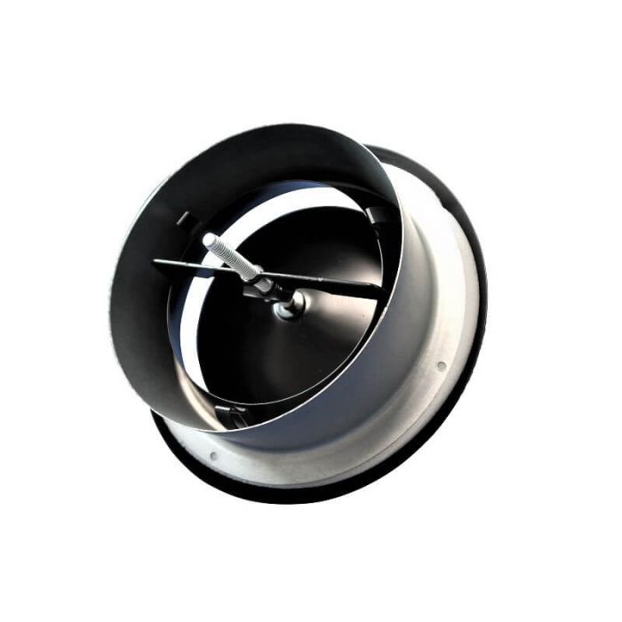 Gitter/Ventil (Luftzufuhr) Ø 125 mm Stahl - schwarz - MIT BUS