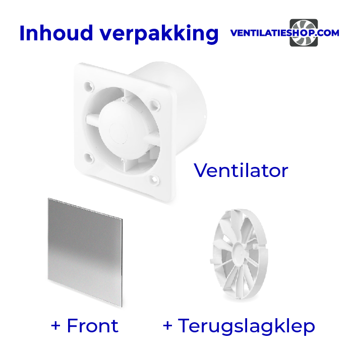 Pro-Design Badlüfter – STANDARD (KW100) – Ø 100 mm – Edelstahl flach