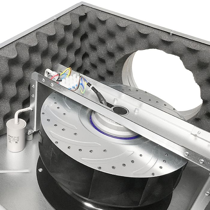 Blauberg ISO-B-200-MAX Lüftungsbox 950 m3/h – schallgedämmt – ERP2018 – 200-mm-Anschluss 