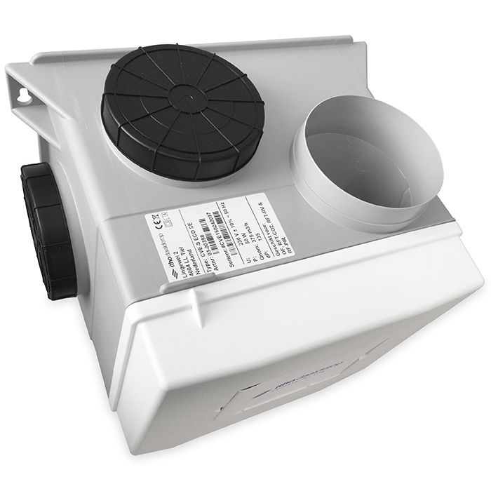 Itho Wohnraumlüftung mit Feuchtigkeitssensor CVE-S ECO RFT SP – Perilexstecker – inkl. RFT AUTO + 4 Ventile (All-in-one-Paket)