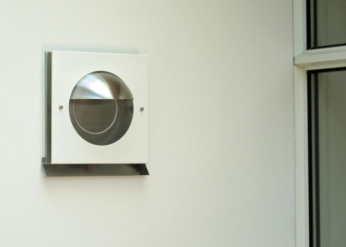 Design Fassadenabdeckung PREMIUM LINE - KAPPA - Ø 150 mm - WEISS
