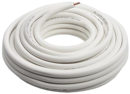 Kühlrohr aus Kupfer, isoliert (3/8 Zoll, Länge 25 m)