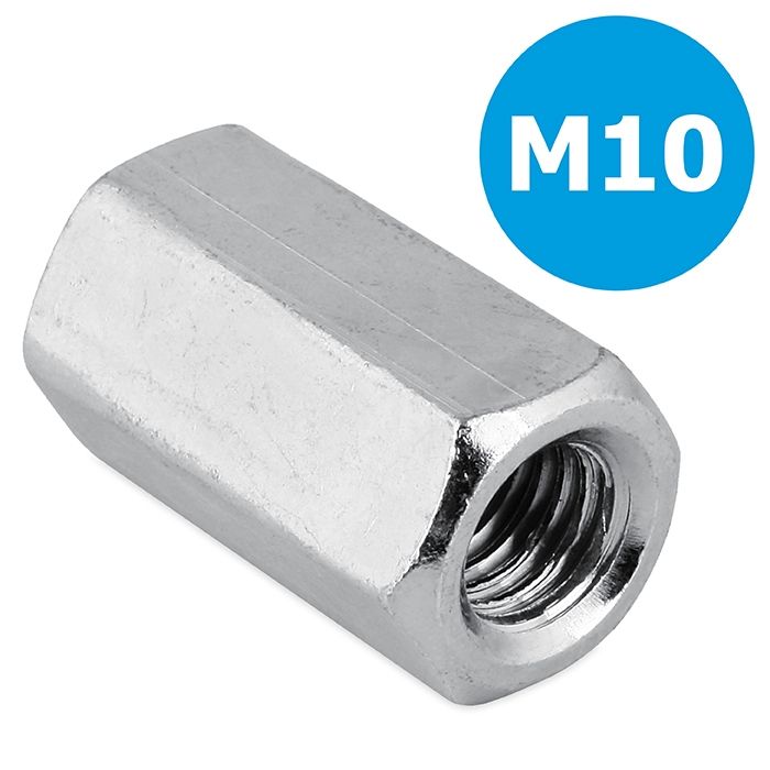 Überwurfmutter M10 - Sechskant - L = 40mm