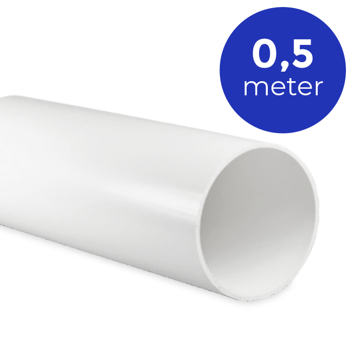 Lüftungsrohr Kunststoff - rund - Ø 100mm - Länge 0,5 Meter