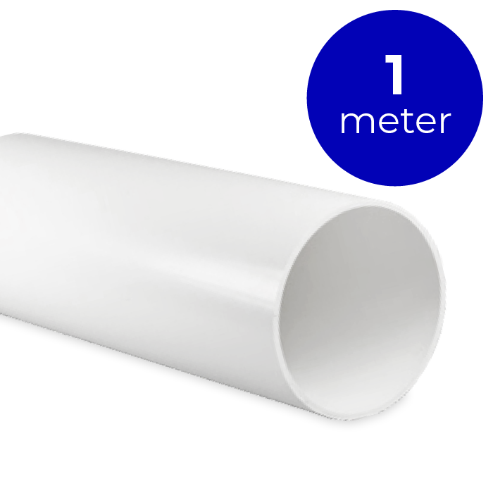 Lüftungsrohr Kunststoff - rund - Ø 100mm - Länge 1 Meter