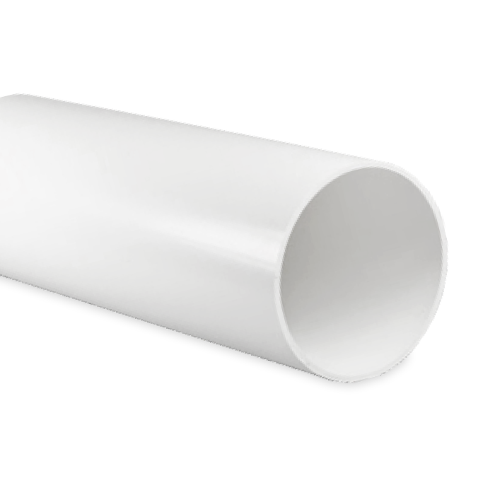 Lüftungsrohr Kunststoff - rund - Ø 125 mm - Länge 1 Meter