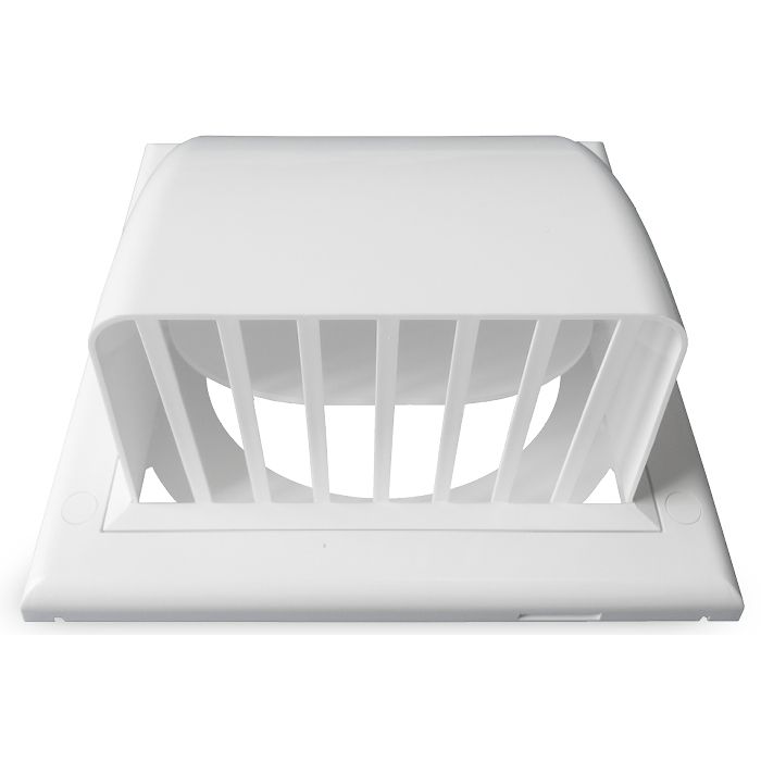 Lüftungsgitter Kunststoff mit Rückschlagklappe - Ø 125mm - Weiß