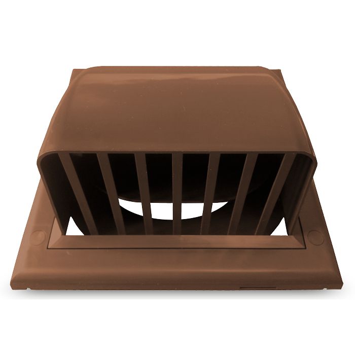 Lüftungsgitter Kunststoff mit Rückschlagklappe - Ø 150 mm - Braun