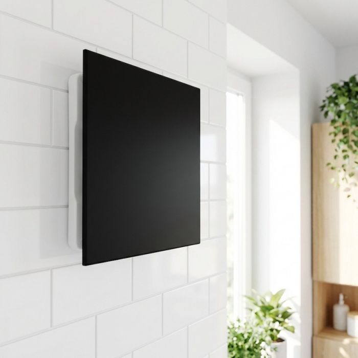 Whisper Pro-Design Badezimmerlüfter - Ø100 mm - Ein/Aus – flacher Kunststoff - Matt schwarz