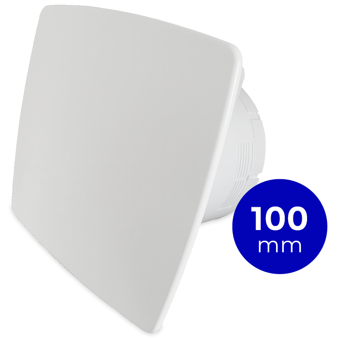 Pro-Design Badlüfter – STANDARD (KW100) – Ø 100 mm – WEISS *Bold-Line*