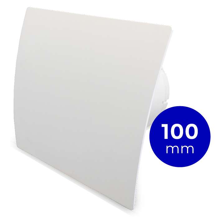 Pro-Design Badlüfter – STANDARD (KW100) – Ø 100 mm – Kunststoff – Weiß