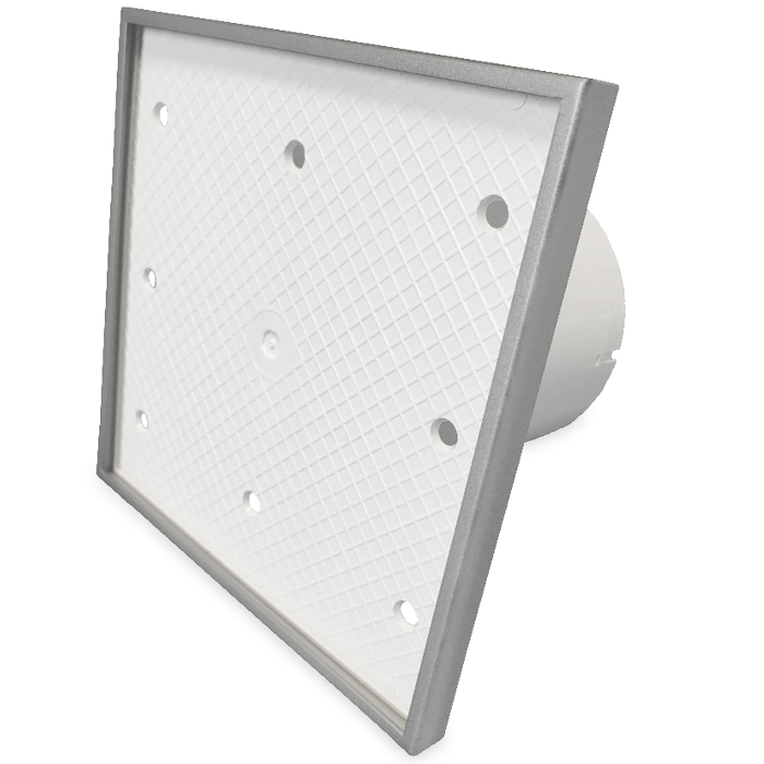 Pro-Design Badlüfter – mit Nachlauf + Feuchtigkeitssensor (KW125H) – Ø 125 mm – Fliesenfront