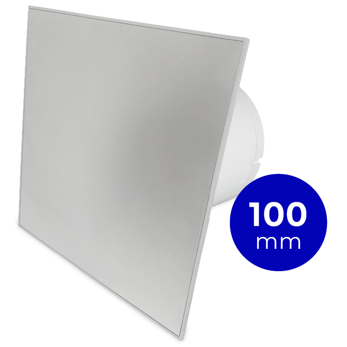 Pro-Design Badlüfter – STANDARD (KW100) – Ø 100 mm – Edelstahl flach