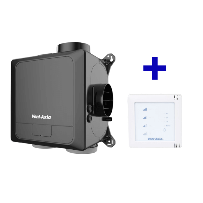 Vent-Axia Multihome Wohnraumlüfter - Basic BPD - 300 m³/h - Perilex + SSU-B RF Steuerung