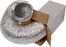 Flexibler Lüftungsschlauch unisoliert - Aluminium - Ø 125mm - Länge 10 Meter