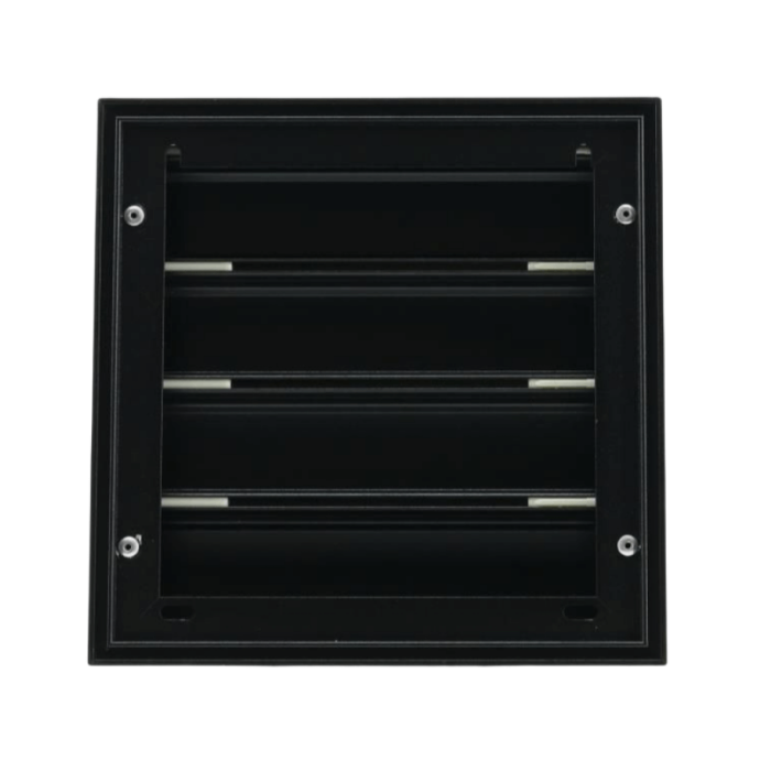 Lamellengitter Aufbaumontage (BxH) 173 x 173mm - Aluminium - RAL9005 - SCHWARZ Lamellengitter Aufbaumontage (BxH) 173 x 173mm - Aluminium - RAL9005 - SCHWARZ