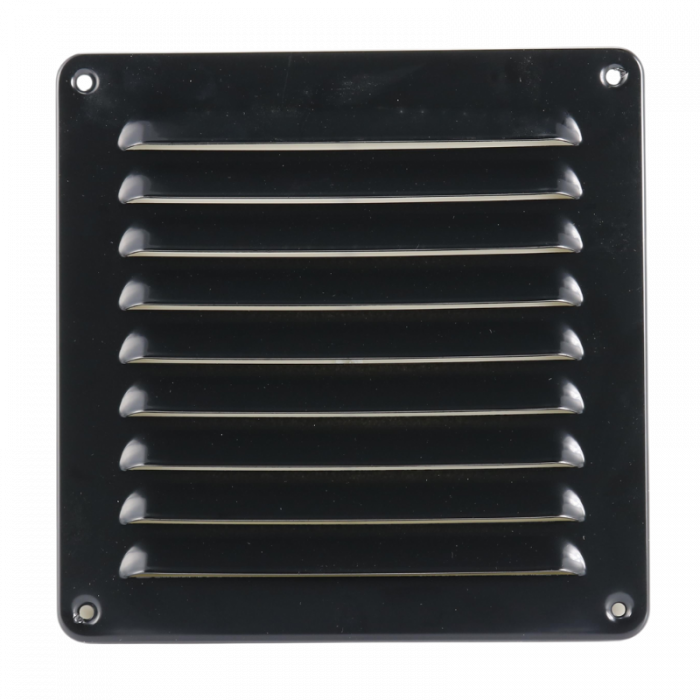 Aluminium Lüftungsgitter Aufbaumontage 155 x 155mm - SCHWARZ (1-1616Z) Aluminium Lüftungsgitter Aufbaumontage 155 x 155mm - SCHWARZ (1-1616Z)