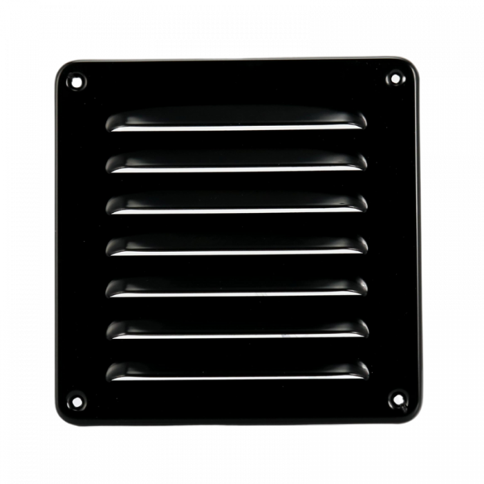 Aluminium Lüftungsgitter Aufbaumontage 195 x 195mm SCHWARZ (1-2020Z)