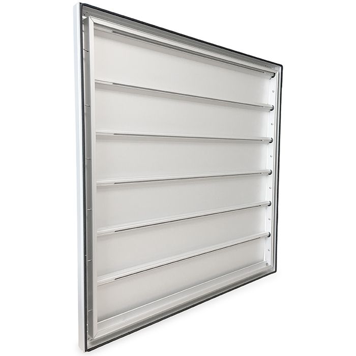 Lamellengitter Aufputz – 355 x 355 mm – große Lamellen (12HD-3636AA)