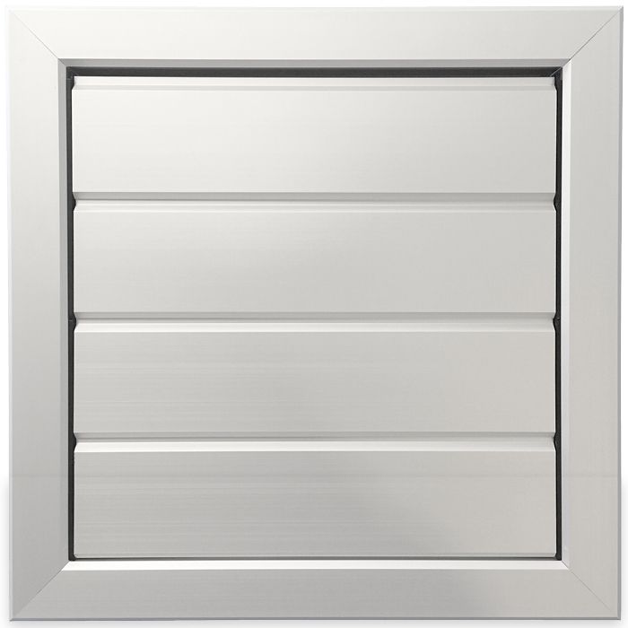 Lamellengitter Aufbaumontage (BxH) 255 x 255 mm - Aluminium - ungefärbt eloxiert