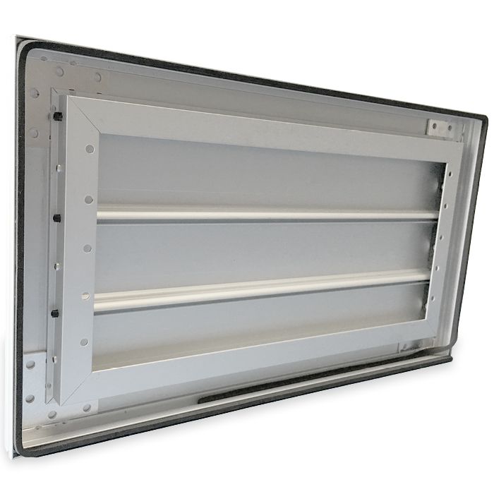 Lamellengitter Aufbaumontage (BxH) 355 x 205 mm - Aluminium - ungefärbt eloxiert