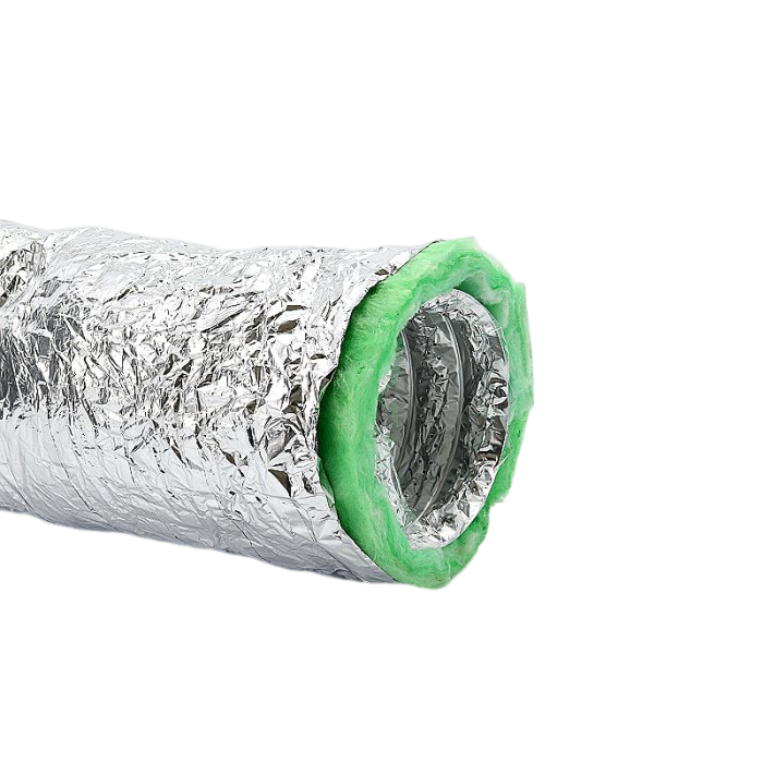 Isolierter flexibler Lüftungsschlauch – Aluminium – Ø 150 mm – Länge 1 METER Isolierter flexibler Lüftungsschlauch – Aluminium – Ø 150 mm – Länge 1 METER