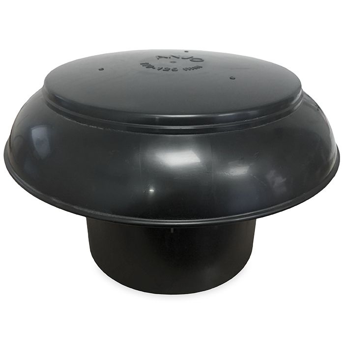 Flachdachbelüftung doppelwandig mit Kunststoffkappe - Bitumen - Ø 150-160mm