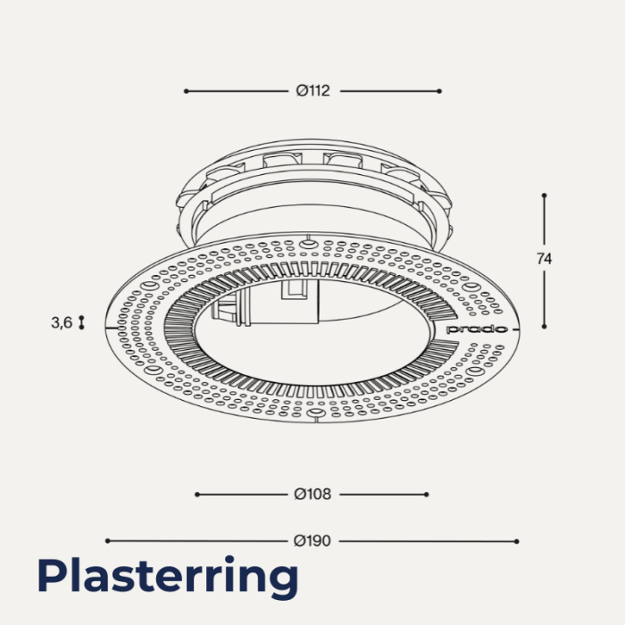 Prado - Licht + Lüftung - Schwarz - Ablassventil - Ø 125mm