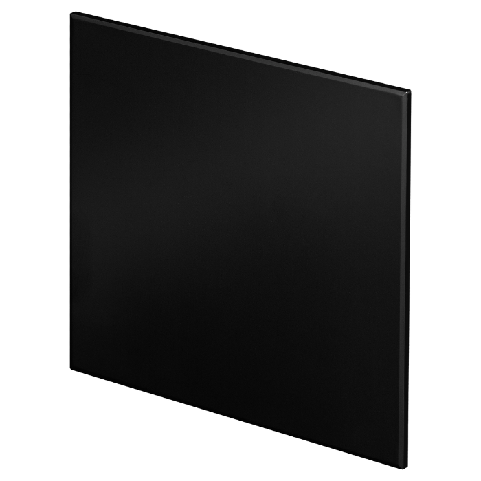 Design-Lüftungsgitter quadratisch (Abluft & Zuluft) Ø 100 mm – Kunststoff flach – matt Schwarz