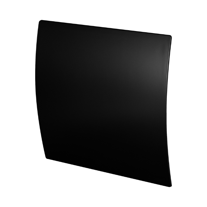 Design-Lüftungsgitter quadratisch (Abluft & Zuluft) Ø 100 mm – Kunststoff gebogen – matt Schwarz