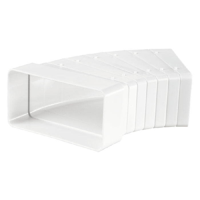Variabler Kunststoff-Bogen 3° bis 48° – 120 x 60 mm – WEISS