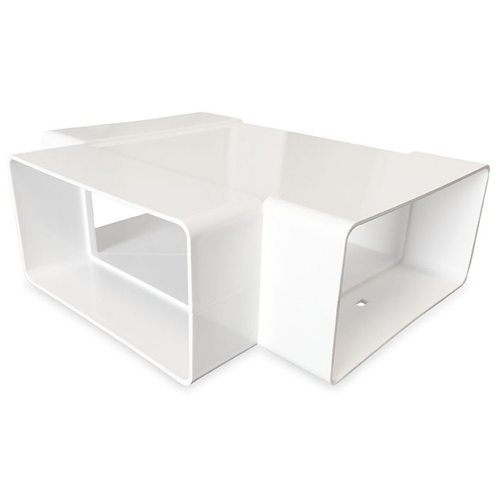 Horizontales Kunststoff-T-Stück 90° für einen Luftkanal von 120 x 60 mm Horizontales Kunststoff-T-Stück 90° für einen Luftkanal von 120 x 60 mm