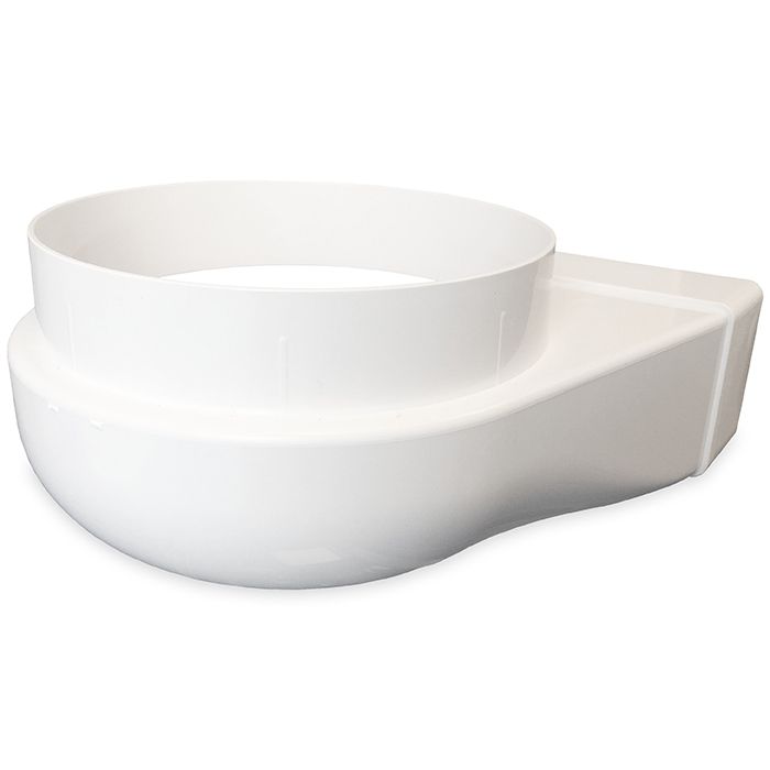 Flachkanal-Rundrohr 90° Verbindung Kunststoff - 204 x 60 mm auf Ø 150 mm