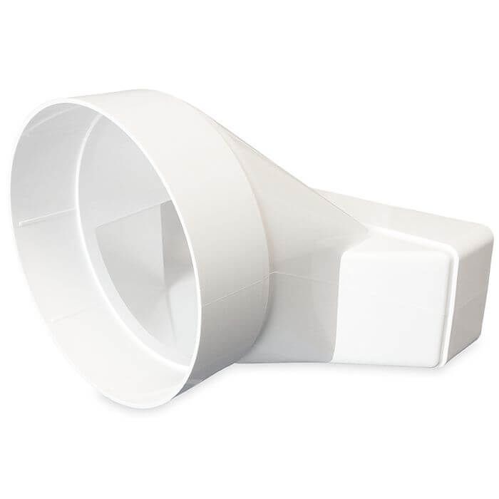 Reduzierstück Kunststoff - 204 x 60 mm auf Ø 150 mm – asymmetrisch Reduzierstück Kunststoff - 204 x 60 mm auf Ø 150 mm – asymmetrisch