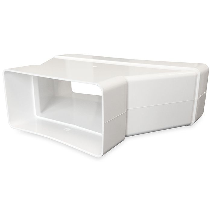 Kunststoff-Reduzierstück rechteckig 204 x 60 mm auf 120 x 60 mm – symmetrisch