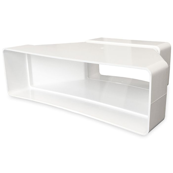 Kunststoff-Reduzierstück rechteckig 204 x 60 mm auf 120 x 60 mm – symmetrisch