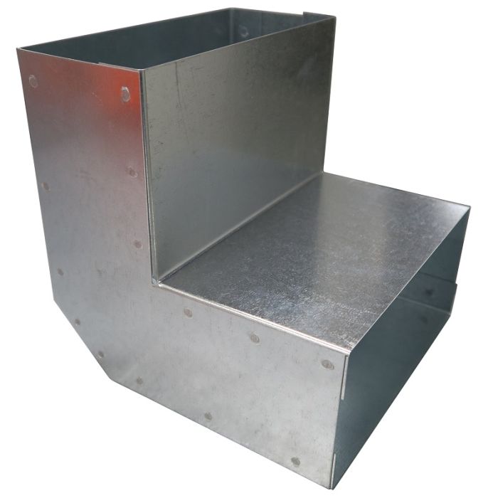 Flachkanalbogen 90° vertikal - 220mm x 80mm