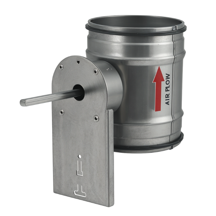 Regelventil Ø 160 mm mit Motorsitz zur Montage des Servomotors - luftdicht - mit Dichtung