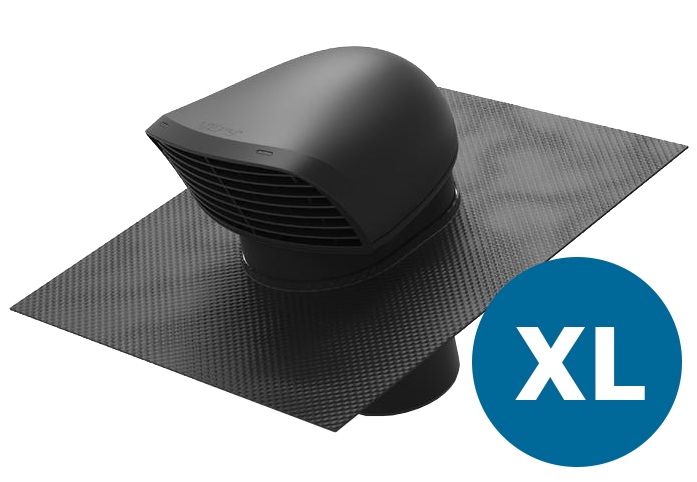 Renson design Flex XL Dachdurchführung 180/200mm - bleifreier flexibler Latz - schwarz