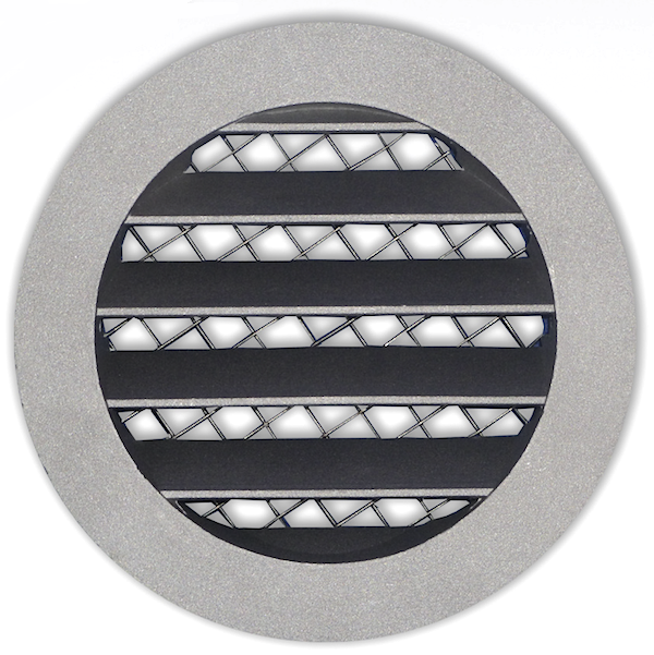 Rundes Lüftungsgitter Aluminium Ø 100 mm mit grobmaschigem Draht – hohe Durchlässigkeit