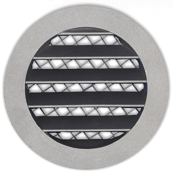 Rundes Lüftungsgitter Aluminium Ø 80 mm mit grobmaschigem Draht – hohe Durchlässigkeit