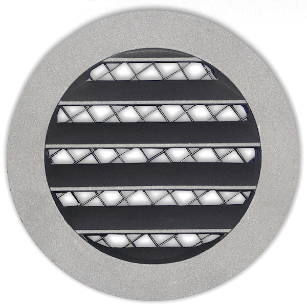 Rundes Lüftungsgitter Aluminium Ø 80 mm mit grobmaschigem Draht – hohe Durchlässigkeit Rundes Lüftungsgitter Aluminium Ø 80 mm mit grobmaschigem Draht – hohe Durchlässigkeit