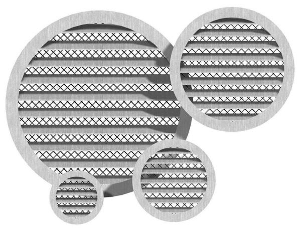 Rundes Lüftungsgitter Aluminium Ø 80 mm mit grobmaschigem Draht – hohe Durchlässigkeit Rundes Lüftungsgitter Aluminium Ø 80 mm mit grobmaschigem Draht – hohe Durchlässigkeit