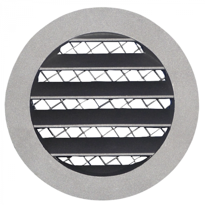 Runde Aluminium Luftauslass Abdeckung - Lüftungsgitter Mit Insektenschutz Netz 8cm