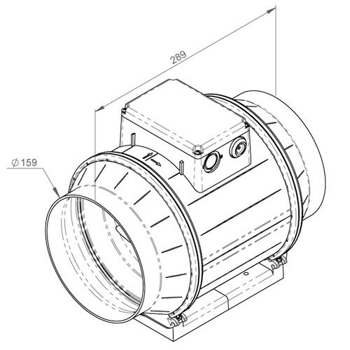 RUCK Rohrventilator ETAMASTER EM-160 Anschluss 160 mm – 3-stufiger Motor